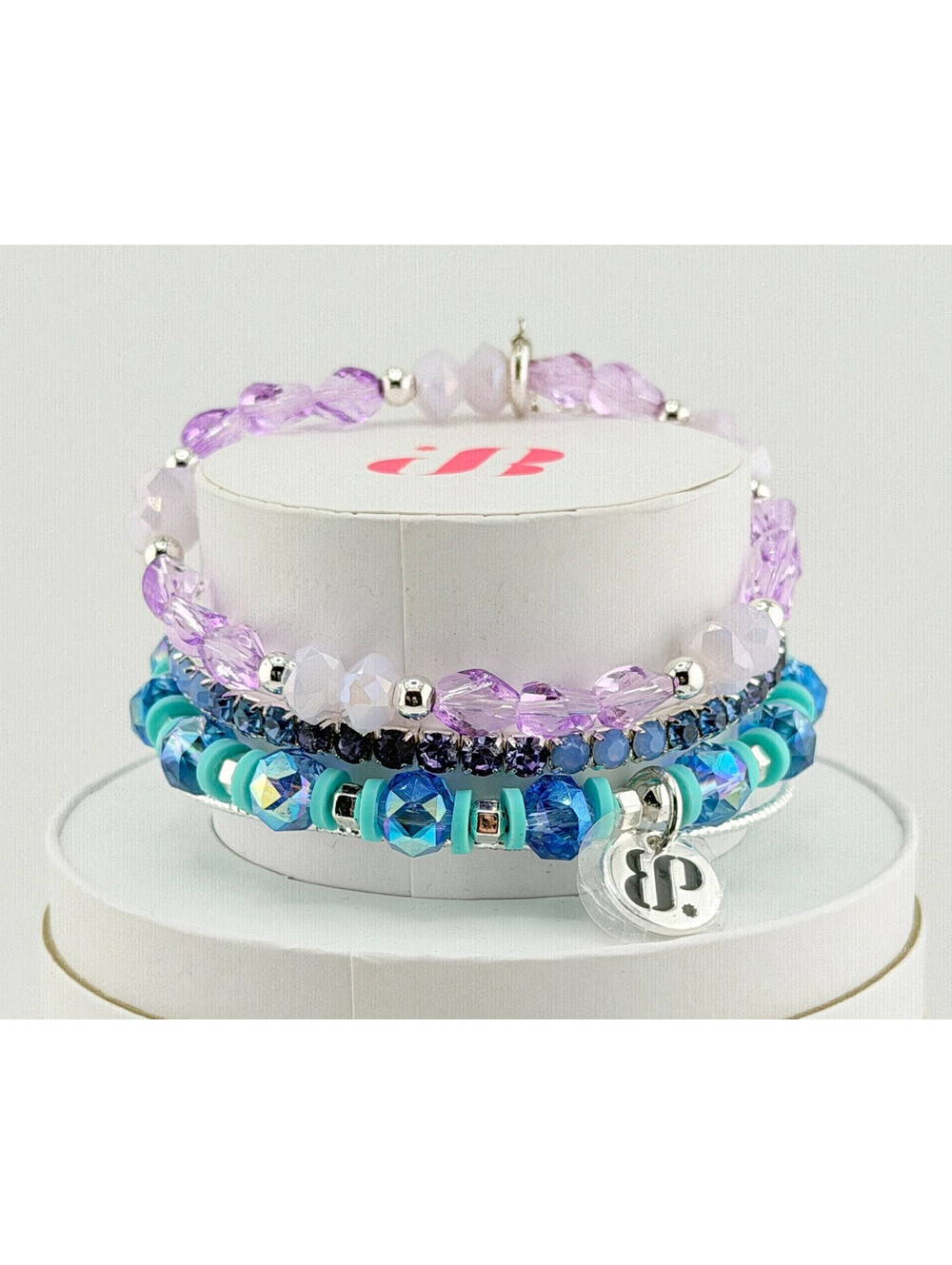 Bomb Party RETRO Stacks "Springtime Ride" RARE FIND RBP5792 Silver BICYCLE - Picture 7 of 8